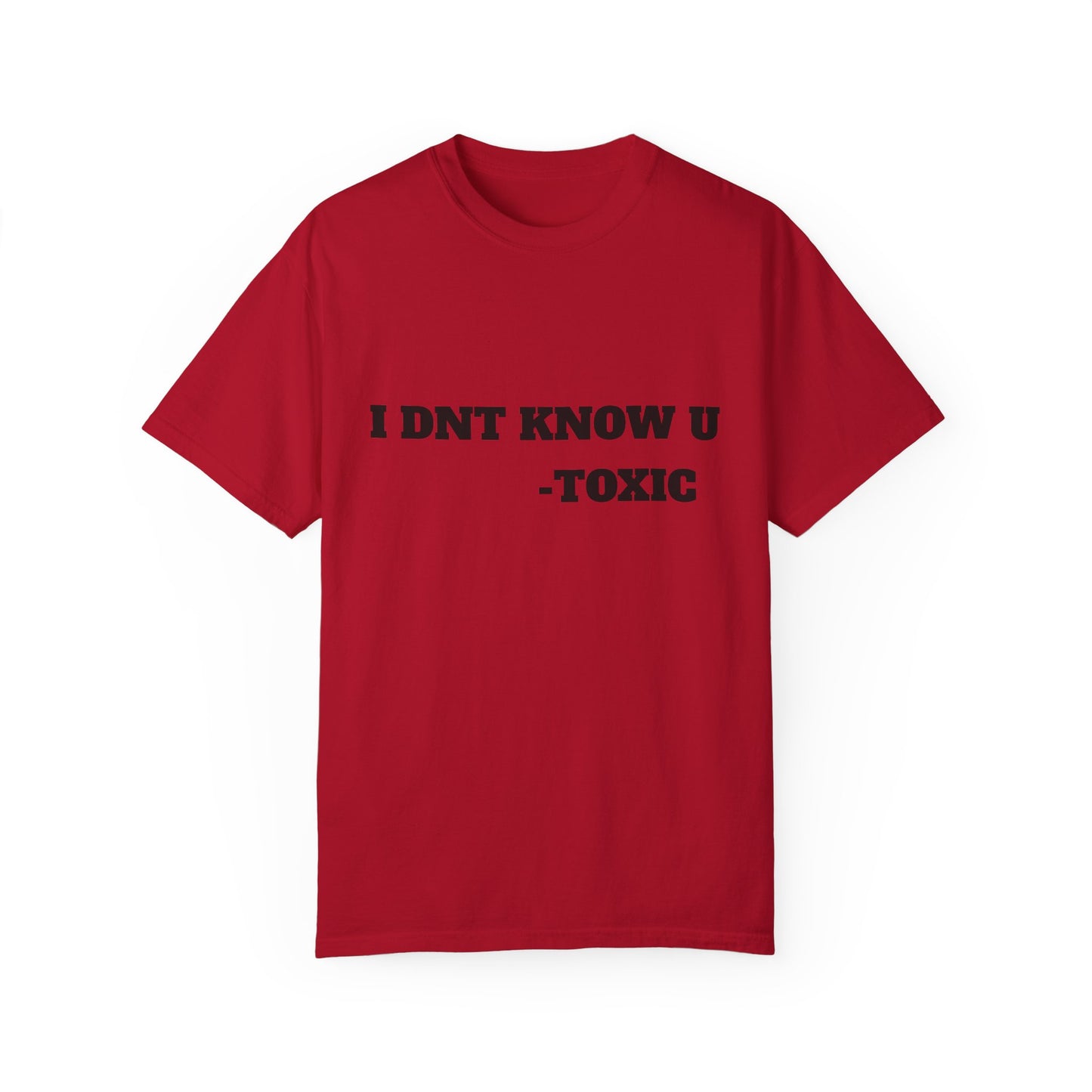 Toxic Statement Unisex Garment-Dyed T-Shirt - I DNT KNOW U