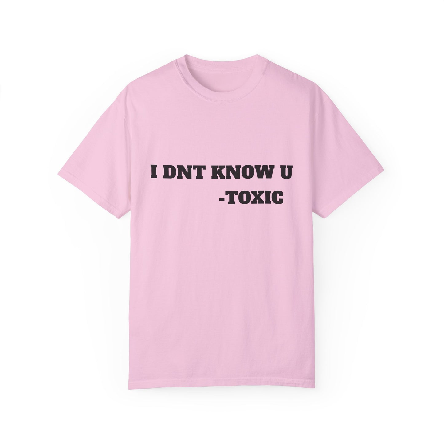 Toxic Statement Unisex Garment-Dyed T-Shirt - I DNT KNOW U