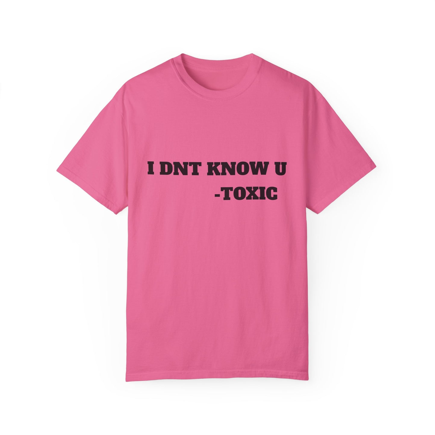 Toxic Statement Unisex Garment-Dyed T-Shirt - I DNT KNOW U