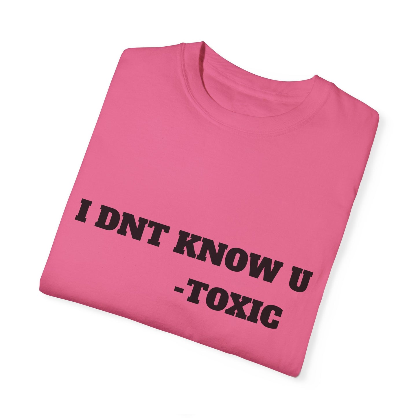 Toxic Statement Unisex Garment-Dyed T-Shirt - I DNT KNOW U