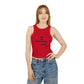 Womens Micro Rib Racer Tank Top - Not Ur Babymama Toxic Tee